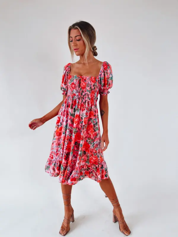 Alanie Multi Color Midi Dress