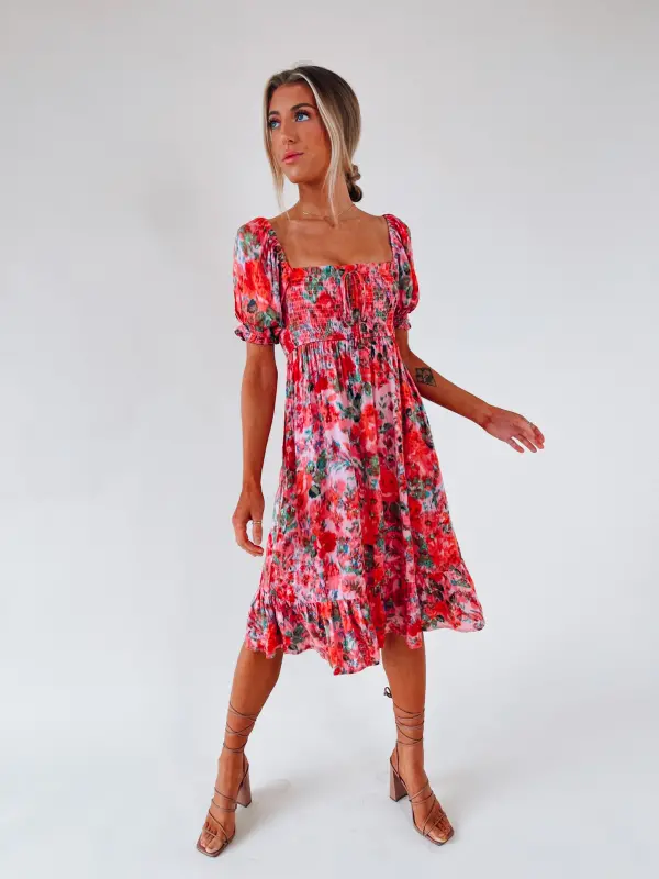 Alanie Multi Color Midi Dress