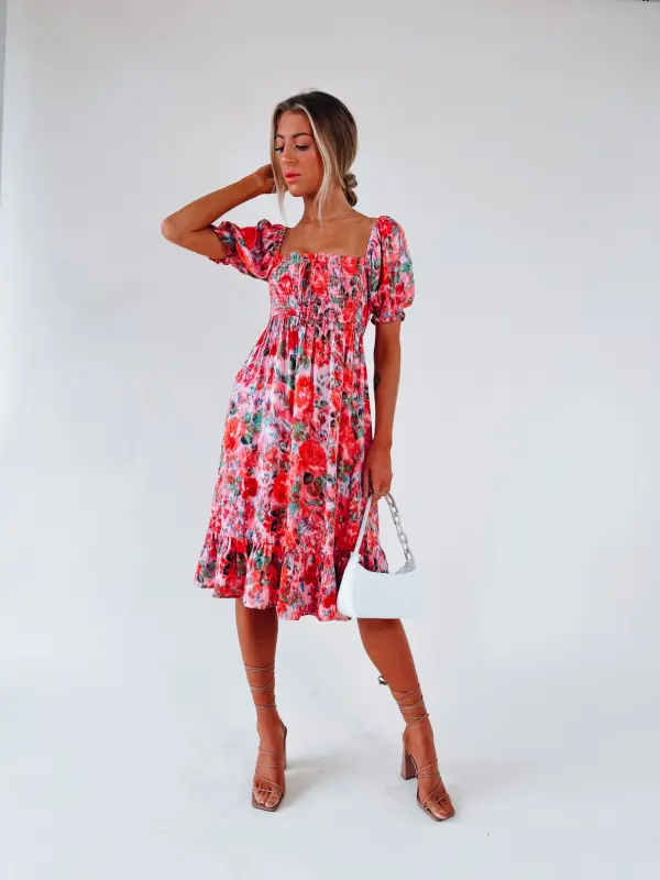 Alanie Multi Color Midi Dress