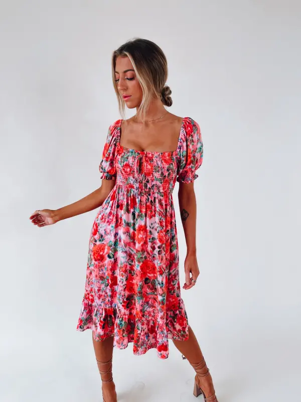 Alanie Multi Color Midi Dress