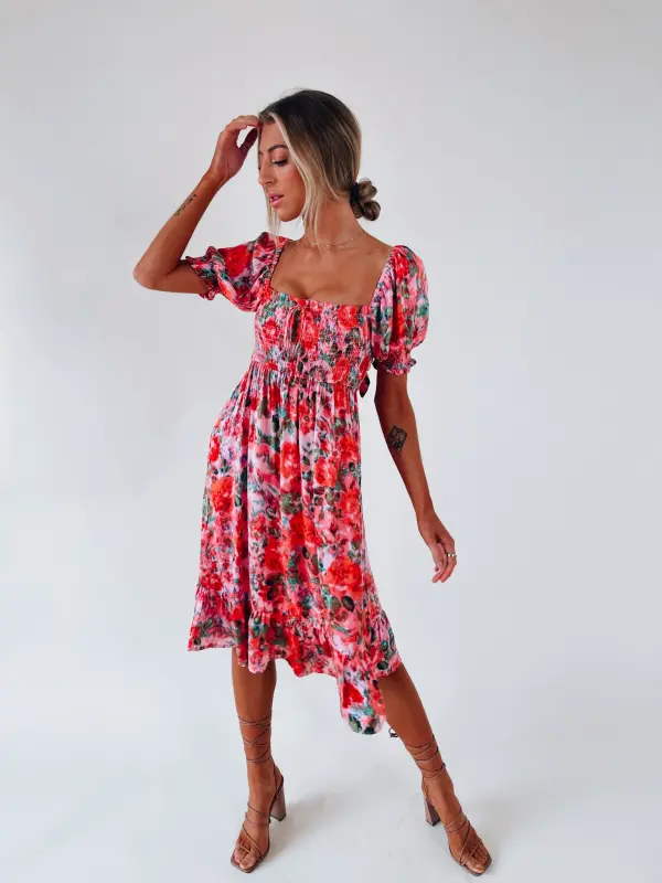 Alanie Multi Color Midi Dress