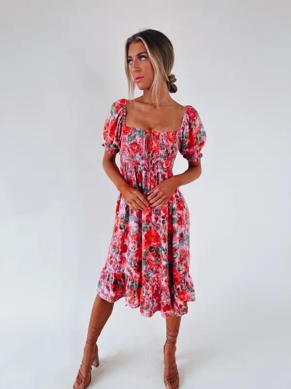 Alanie Multi Color Midi Dress