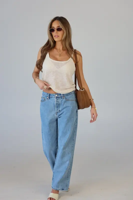 Elena Relaxed Tank in Cream