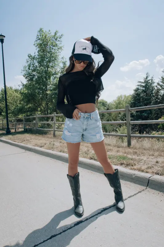 Joelle Knit Long Sleeve in Black-83232