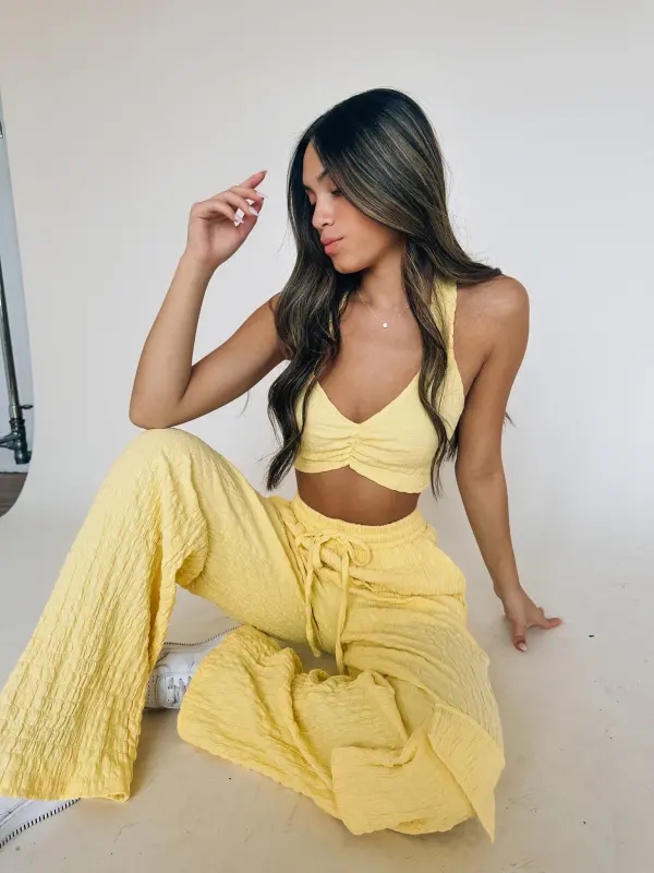 Winnie Crinkle Crop Top