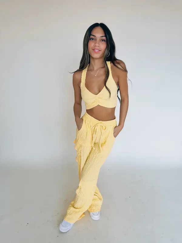 Winnie Crinkle Crop Top